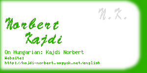 norbert kajdi business card